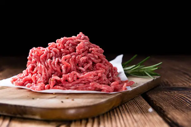 white stuff in ground beef