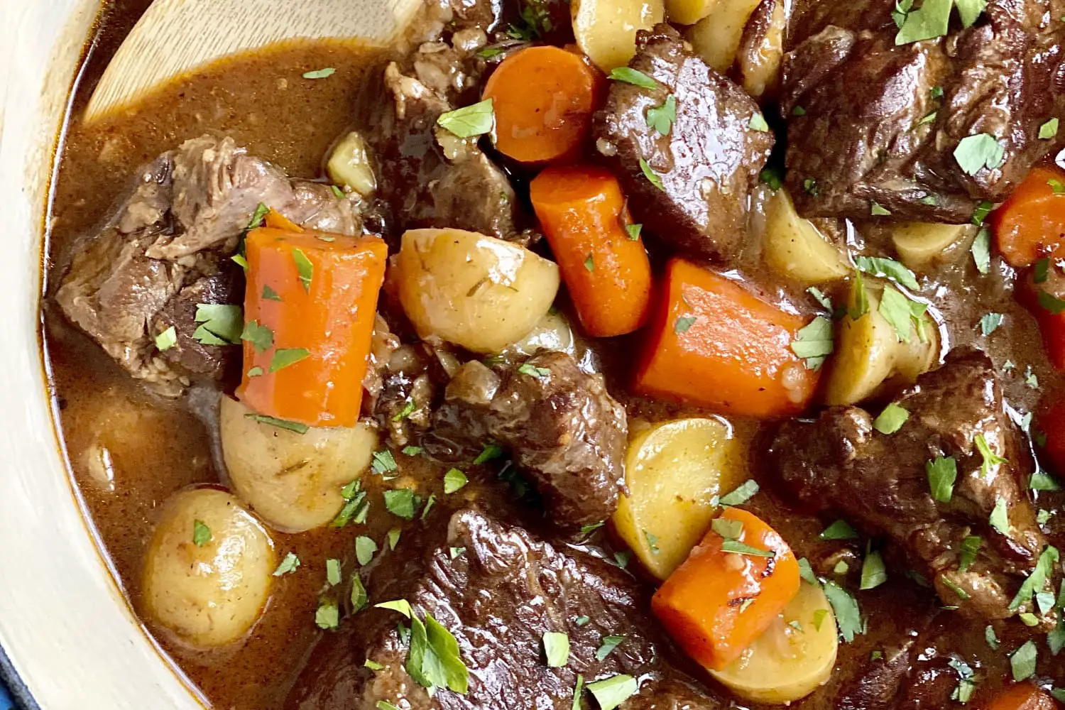 do you peel potatoes for beef stew?