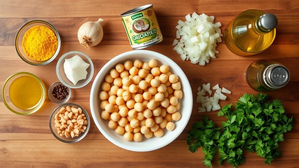 chickpeas in coconut milk