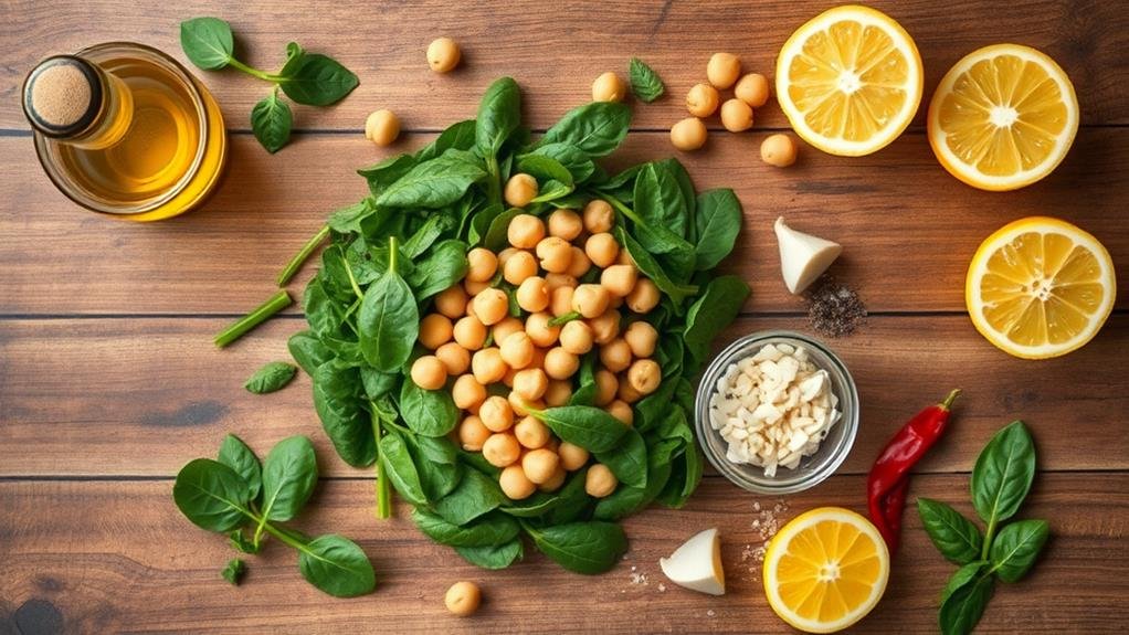 chickpeas spinach recipe blend