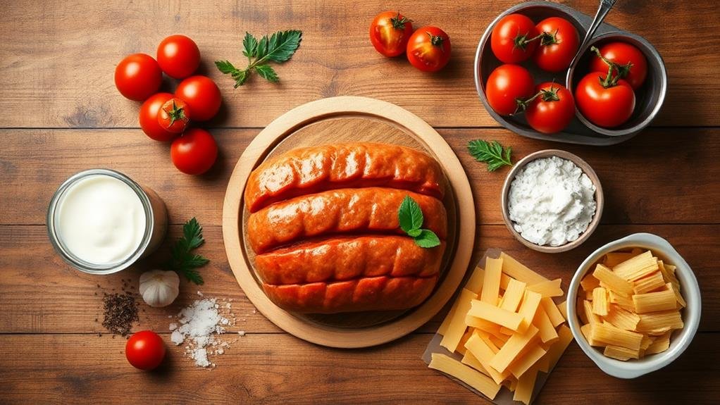 creamy tomato sausage pasta