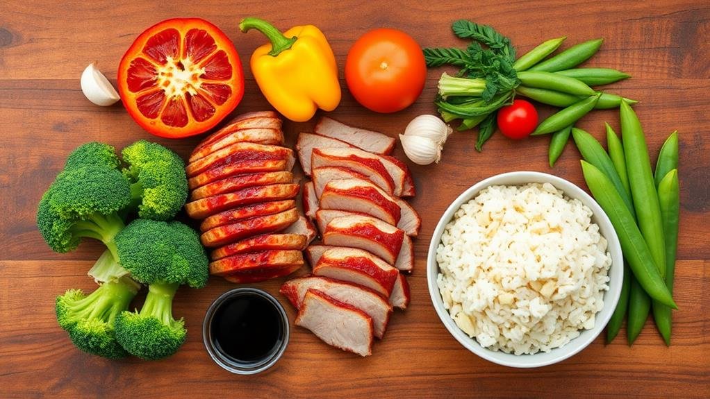 pork and vegetable stir fry