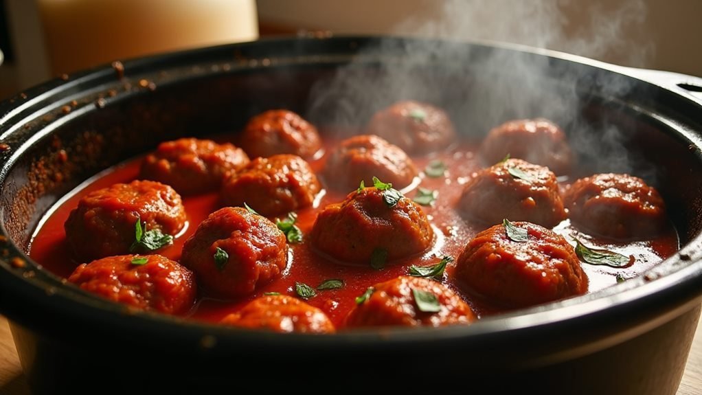 alcohol infused meatball dish