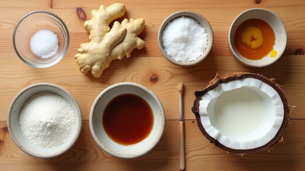 coconut ginger vegan caramels