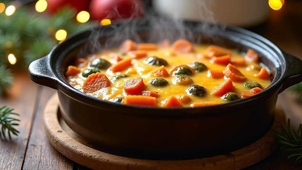 comforting cheesy vegetable bake