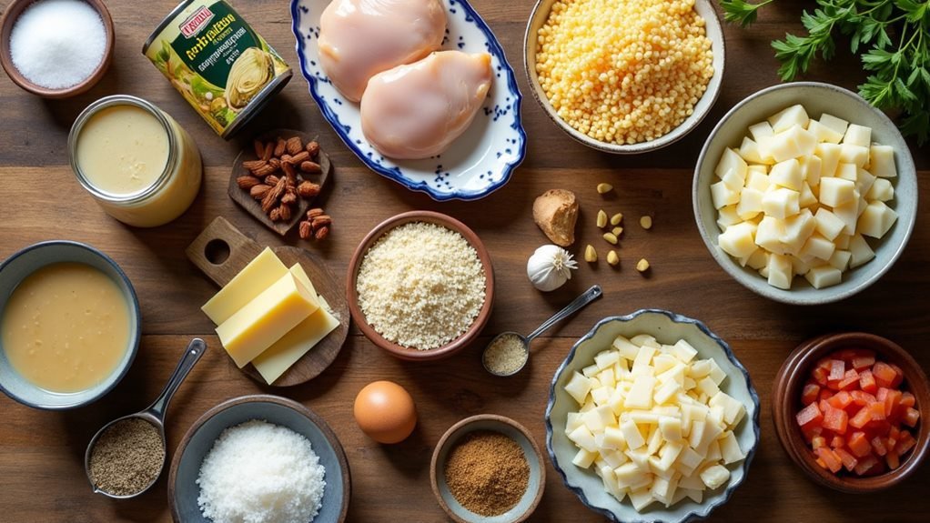 creamy chicken artichoke bake