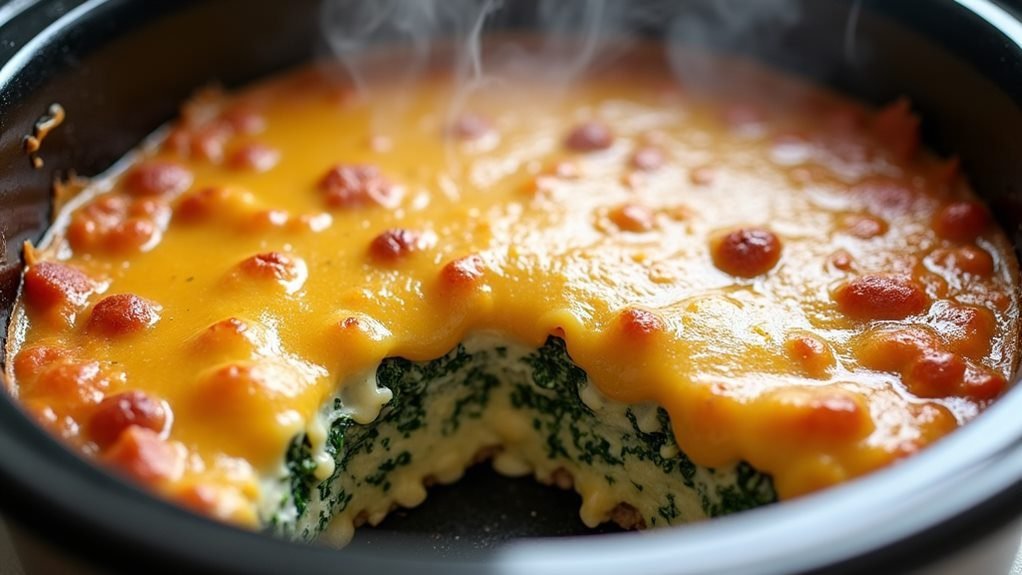 creamy spinach cheese bake