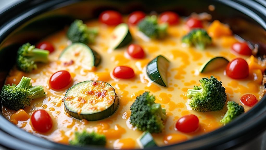 creamy vegetable cheese dish