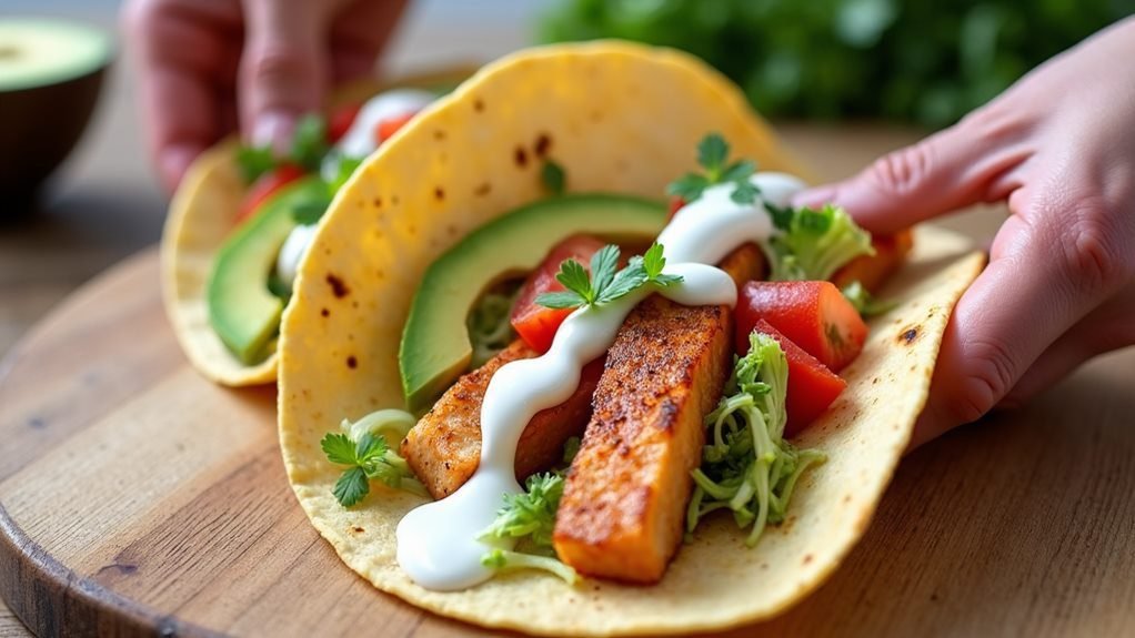 crispy air fried fish tacos