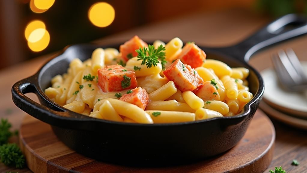 decadent seafood pasta dish