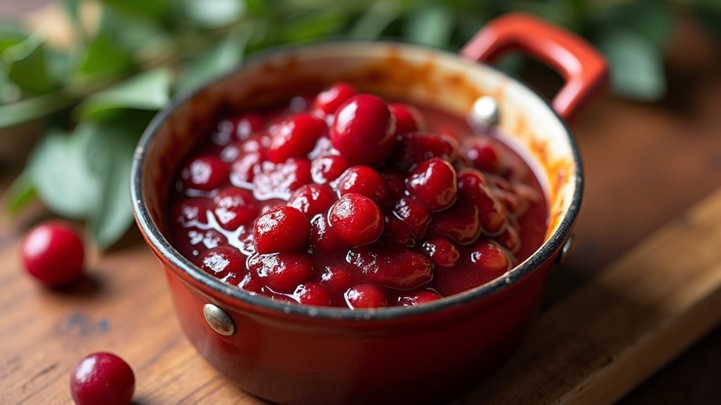 homemade tart berry condiment