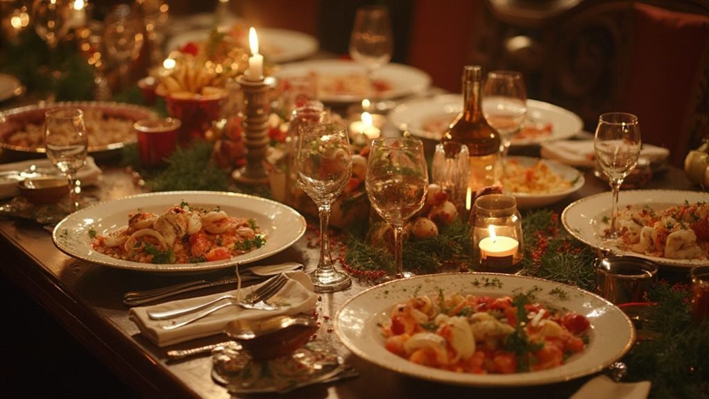 italian christmas eve delicacies selection