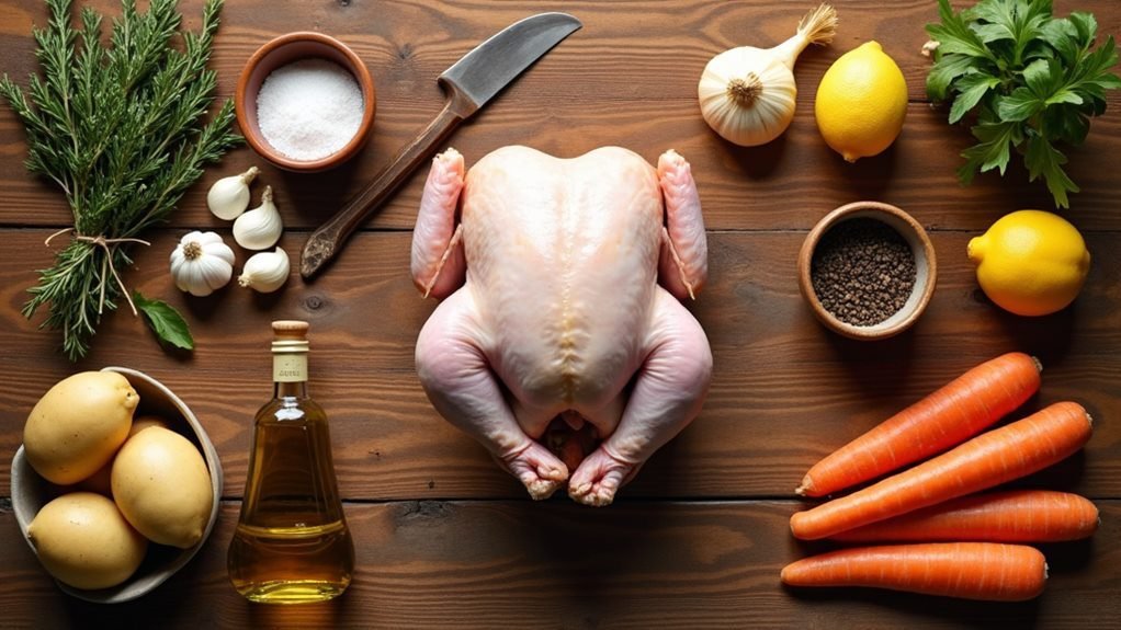 perfectly cooked chicken dinner