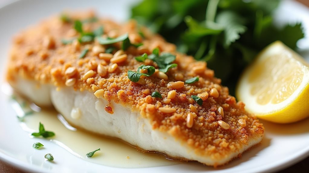 pine nut tilapia dish