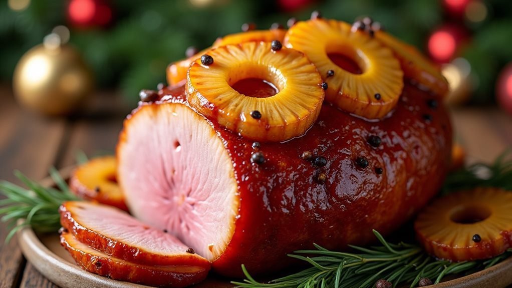 pineapple glazed christmas ham