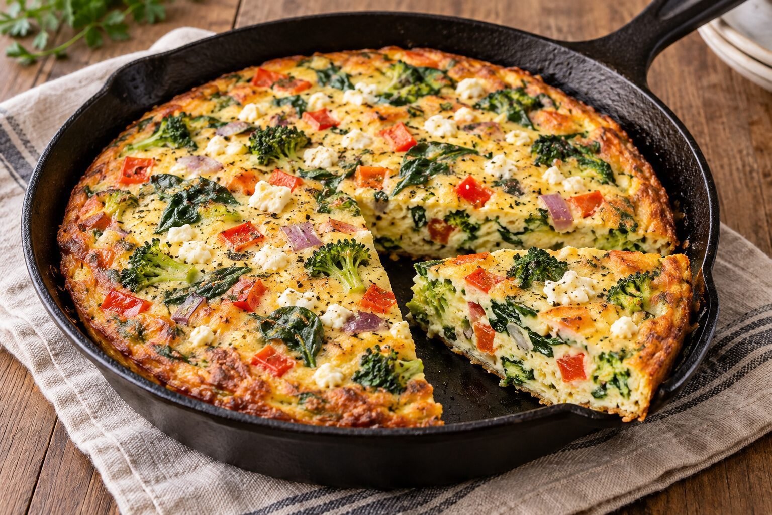 Loaded Vegetable Frittata – 8 Eggs