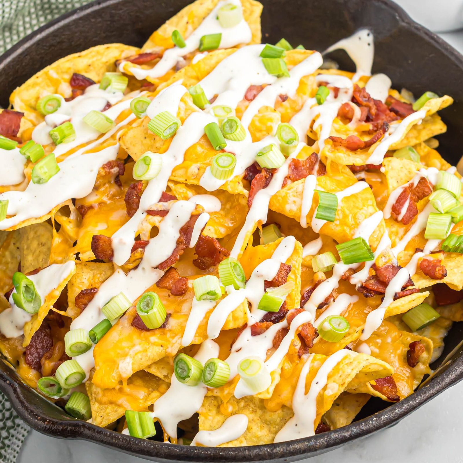 Bacon Ranch Skillet Nachos