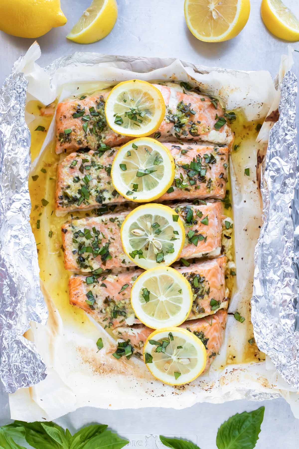 Lemon Baked Salmon in Foil - Evolving Table