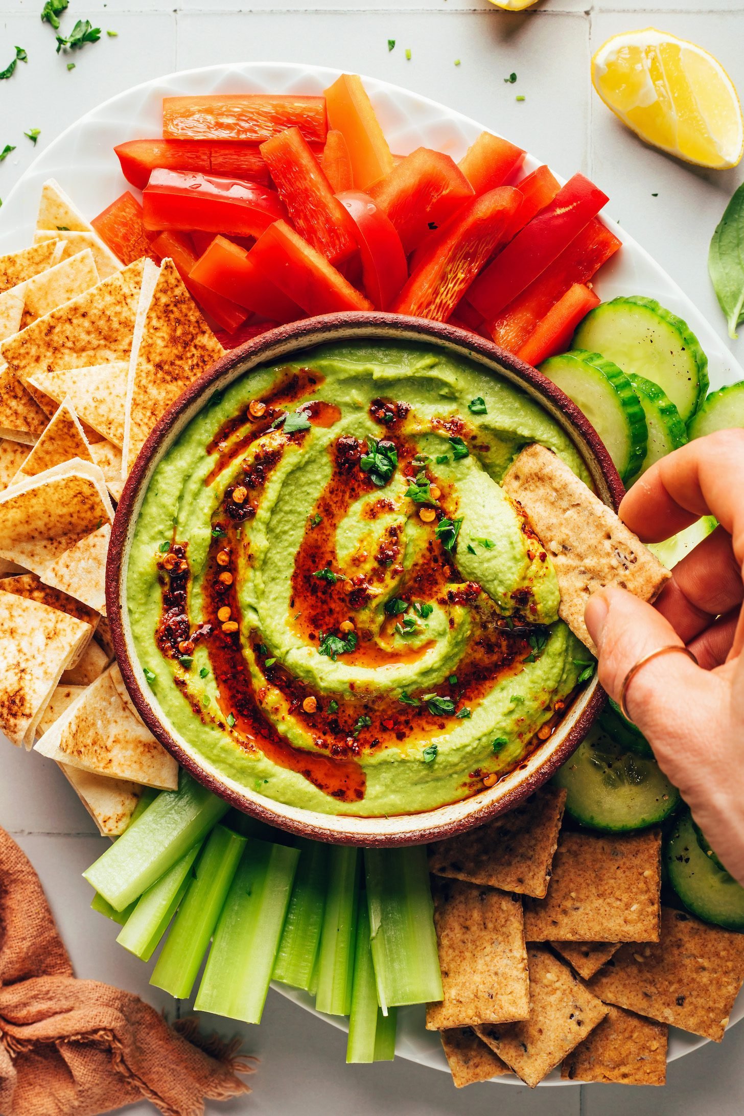 Green Goddess Hummus - Minimalist Baker Recipes