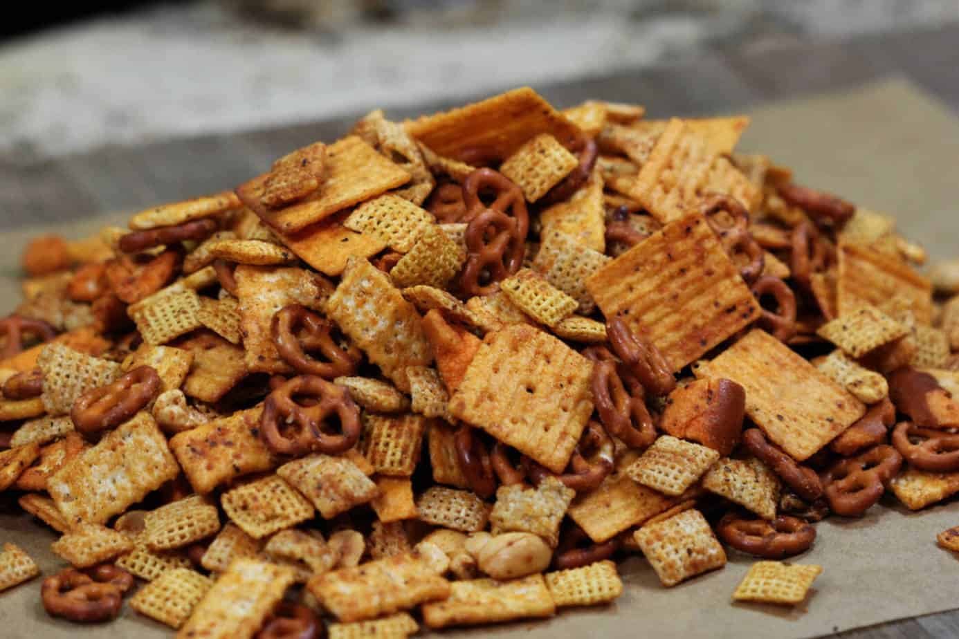 Smoked Snack Mix for the Big Game