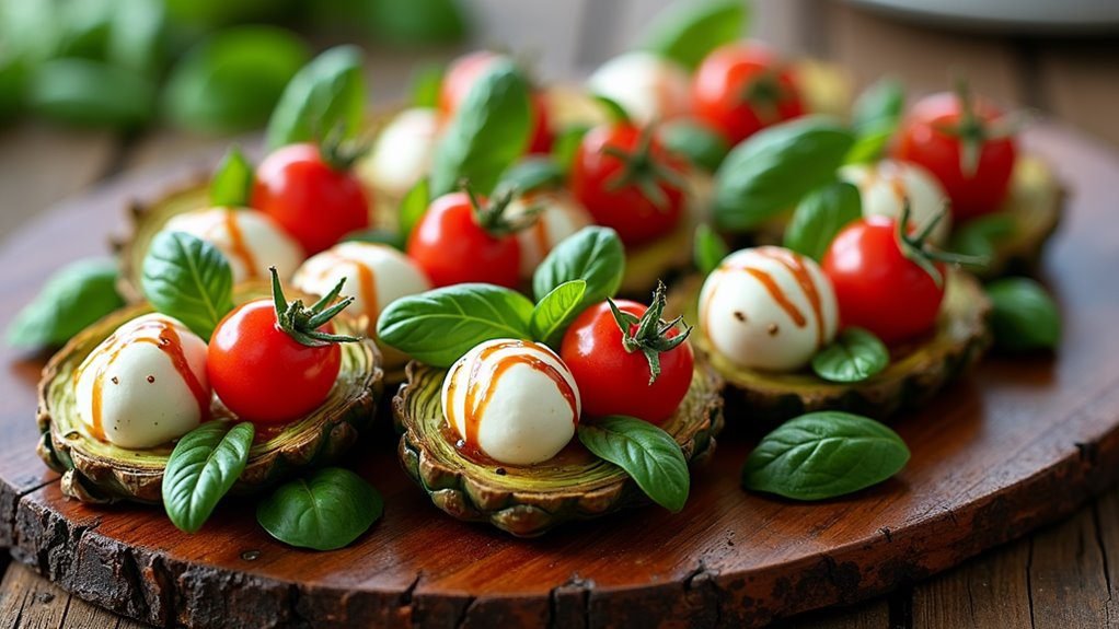 artichoke tomato cheese arrangement