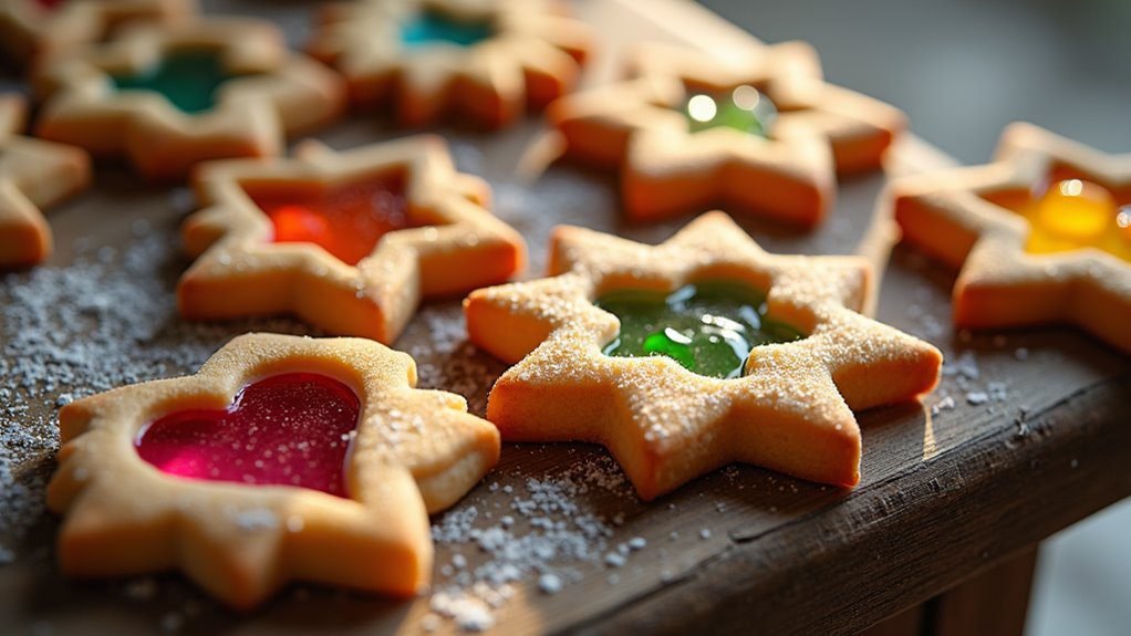 colorful baked cookie art