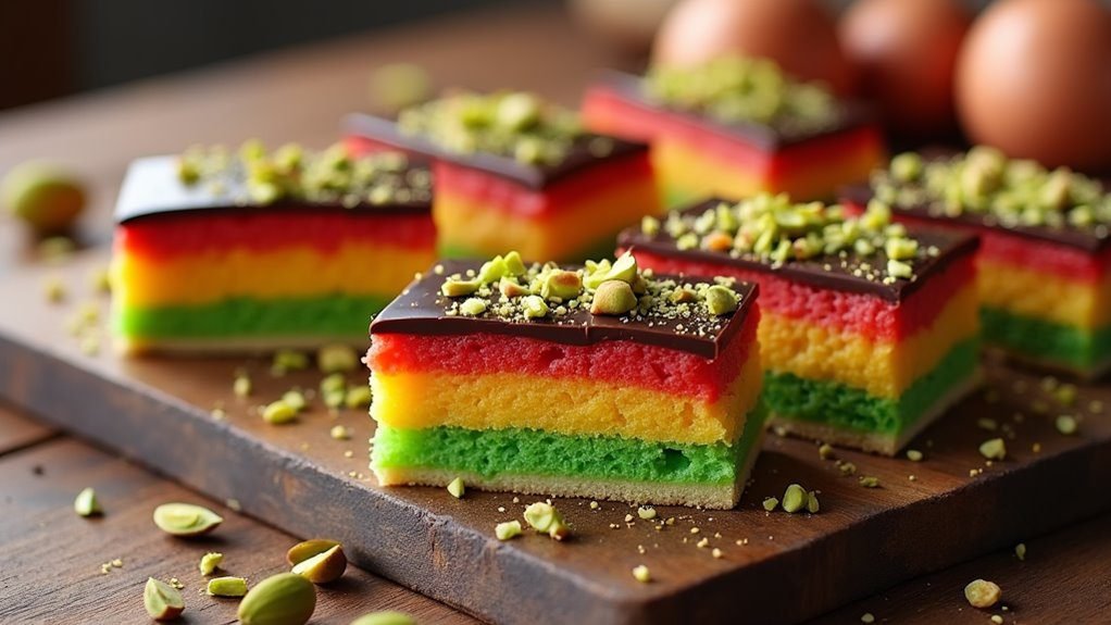 colorful layered italian treats