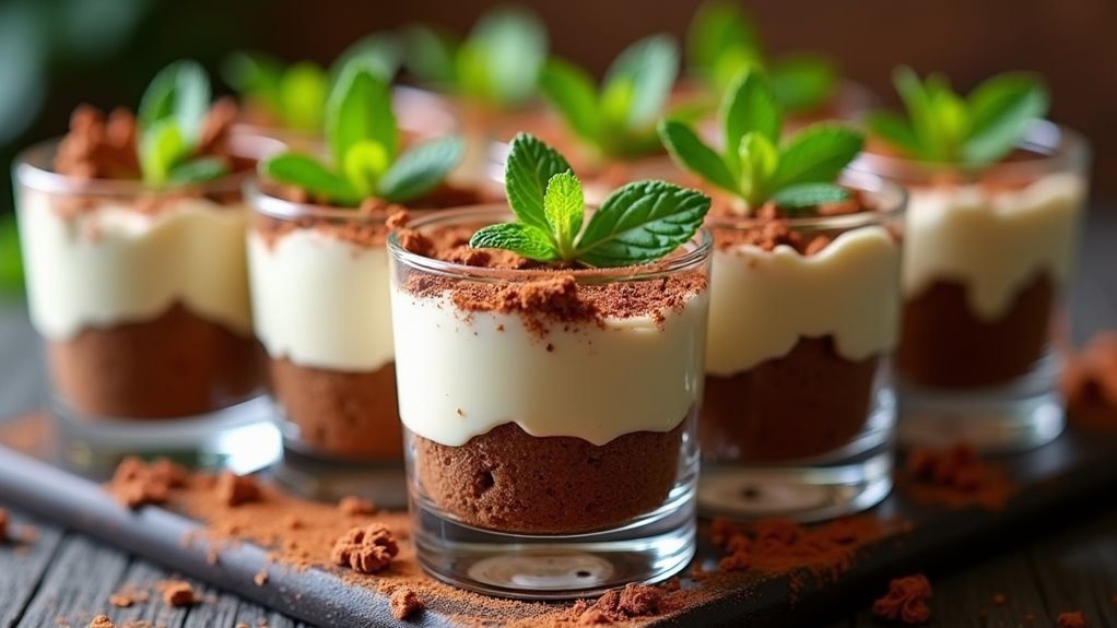 delicious dessert in cups