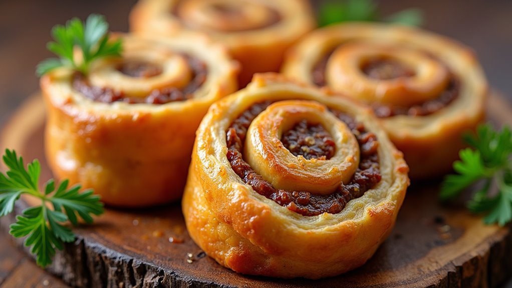 delicious savory snack rolls