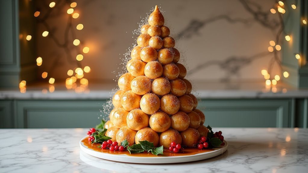 elegant pastry tower dessert