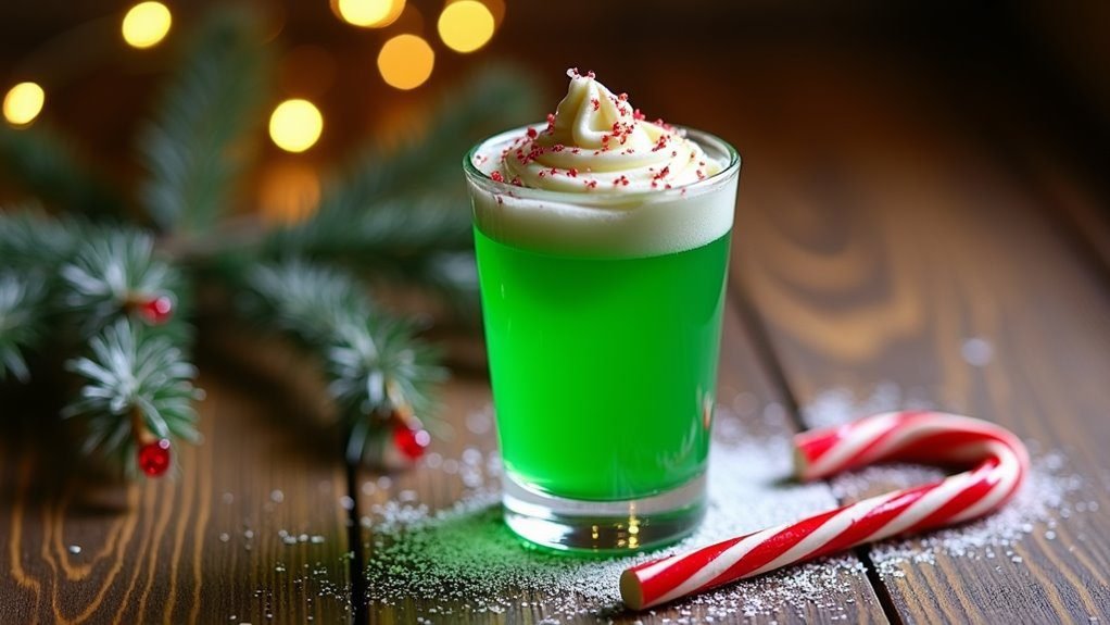 festive baileys grinch shot