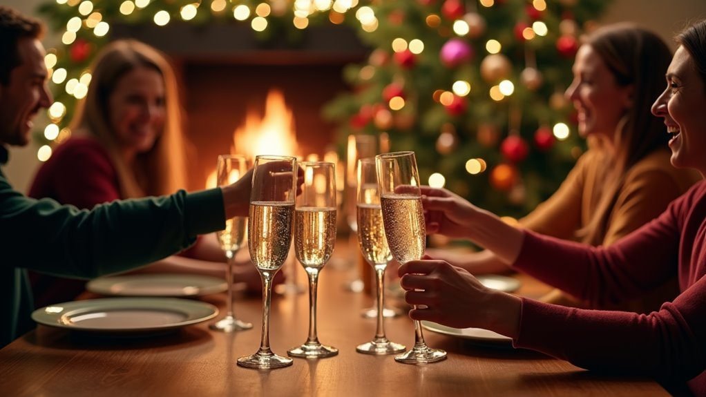 festive celebrations and toasts