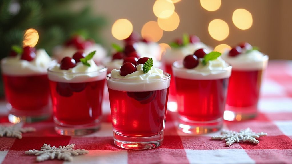 festive cranberry gelatin treats