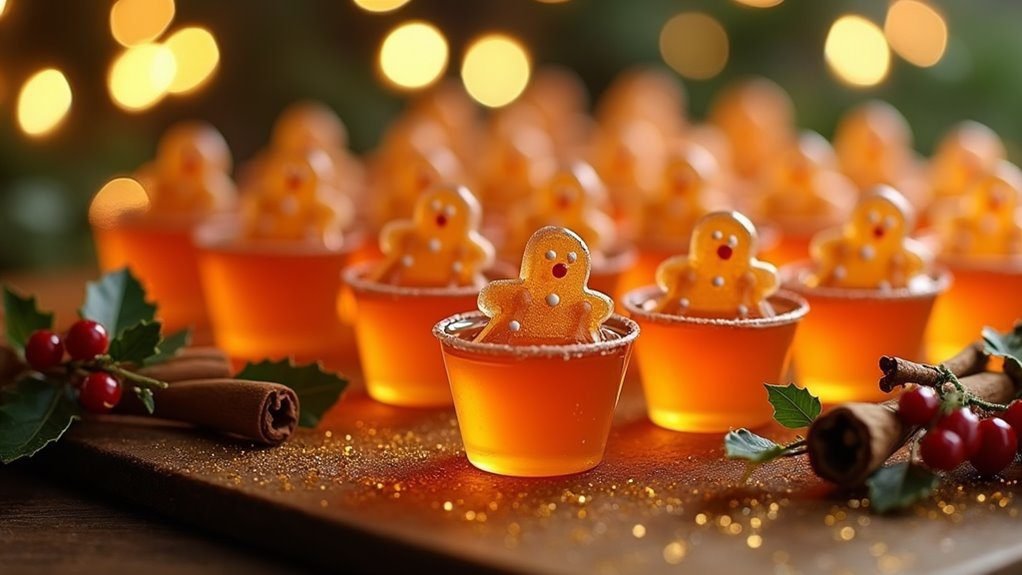 festive gingerbread dessert shots