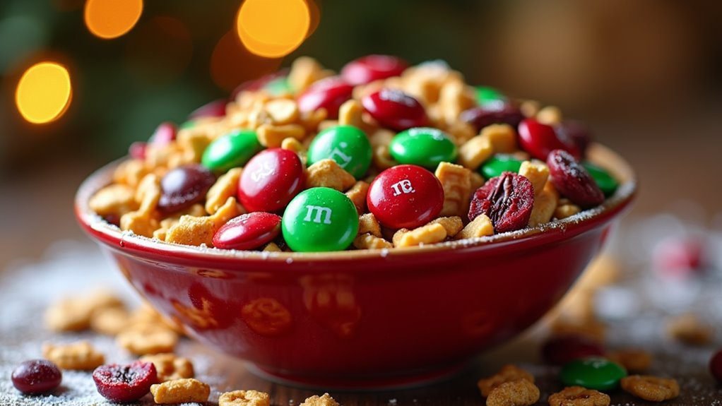 festive m m s snack mix