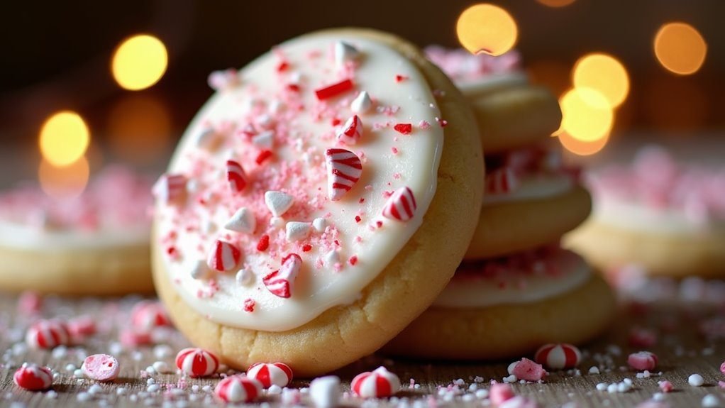 festive mint chocolate cookies