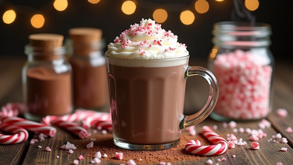 festive minty chocolate drink