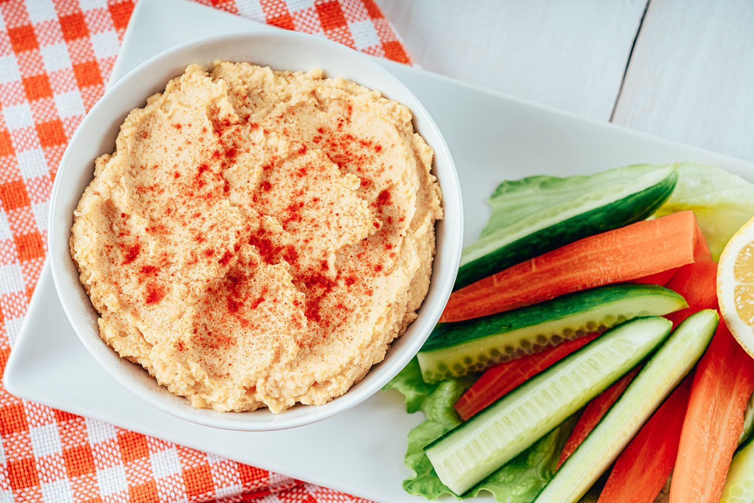 Hummus and Veggie Sticks - Meatless Monday