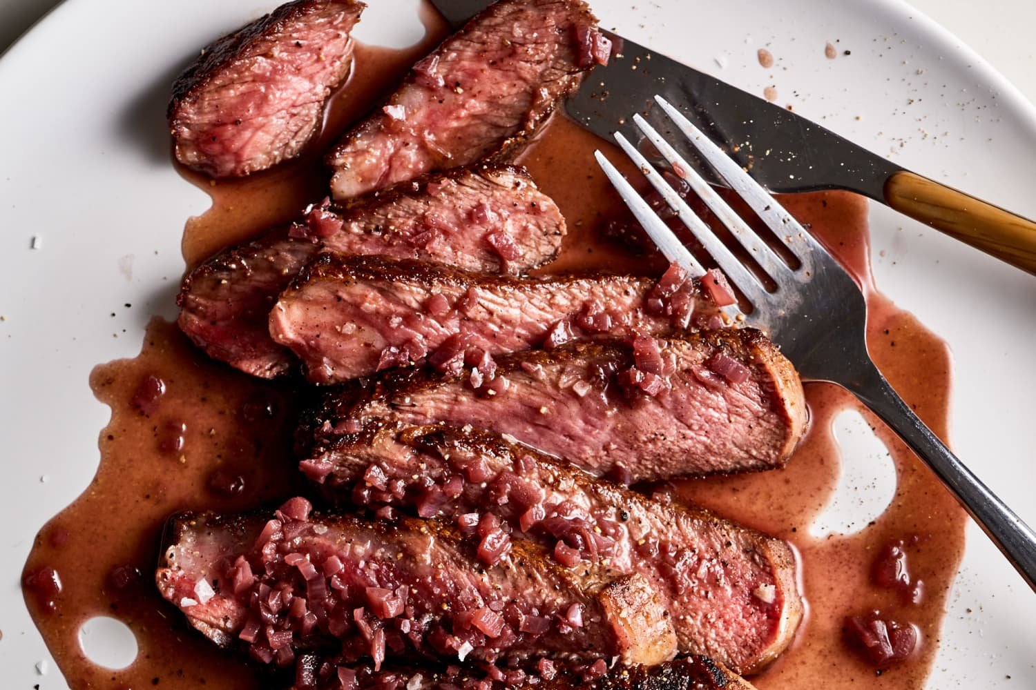 Steak in Red Wine Sauce