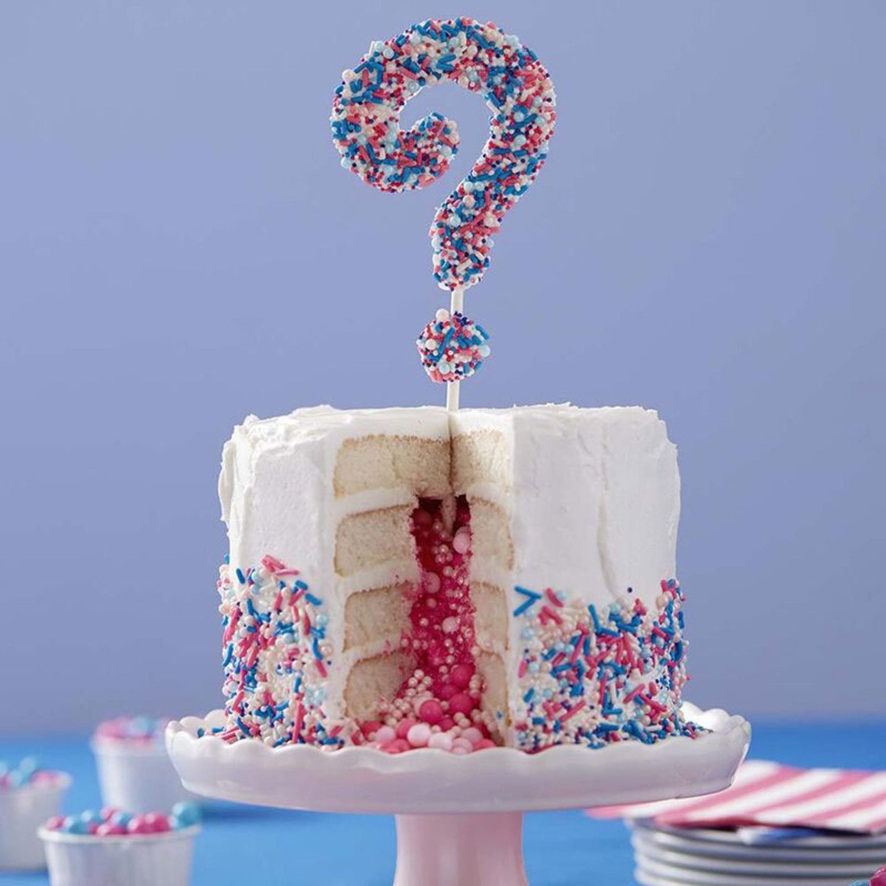 Surprise Gender Reveal Baby Shower Cake - Wilton