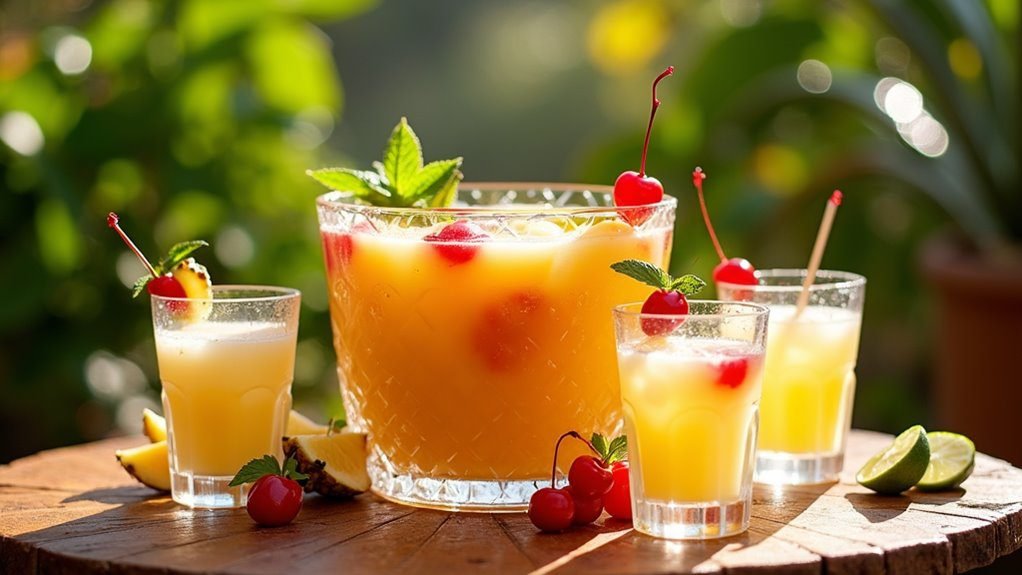 refreshing coconut rum beverage