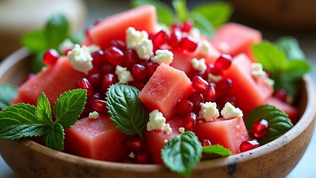 refreshing fruit and cheese salad