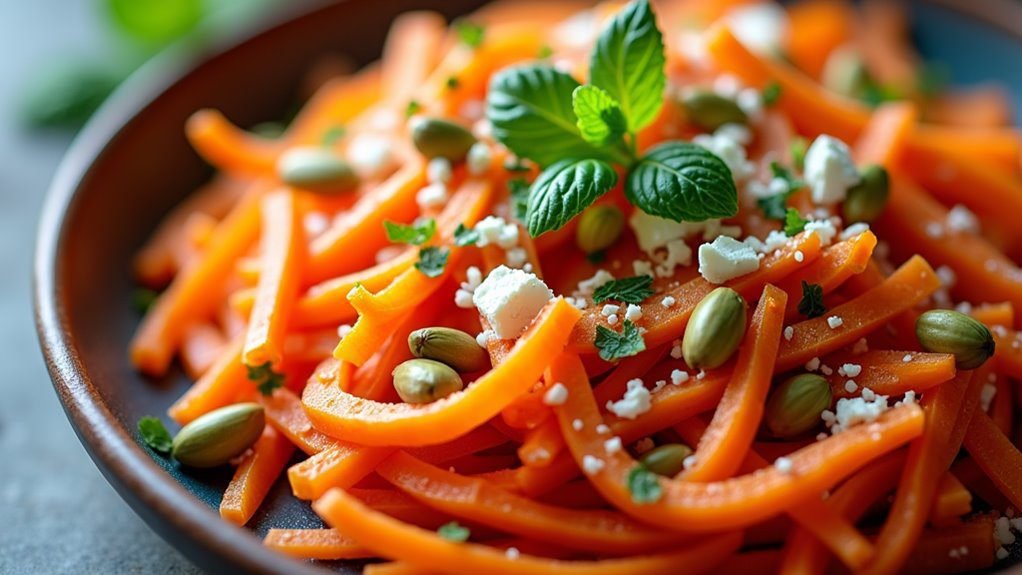 refreshing minty carrot salad