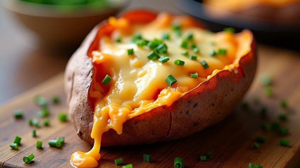 savory cheesy sweet potatoes