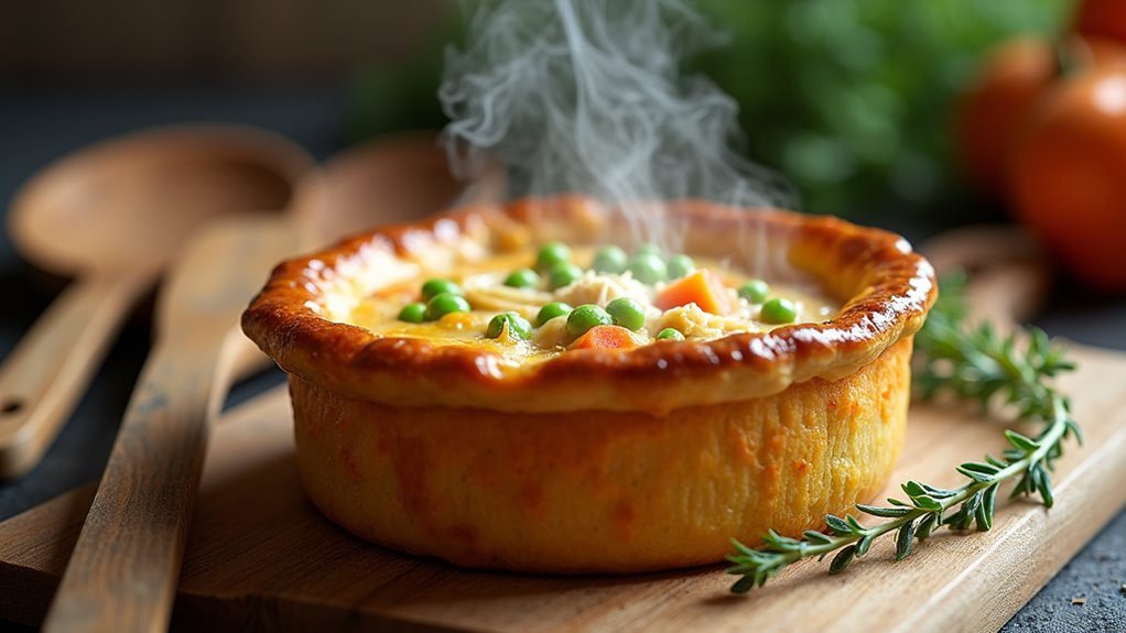 savory chicken pie dish