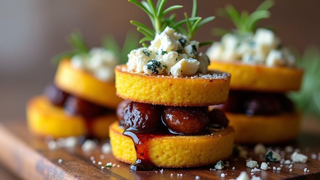 savory date cheese stacks