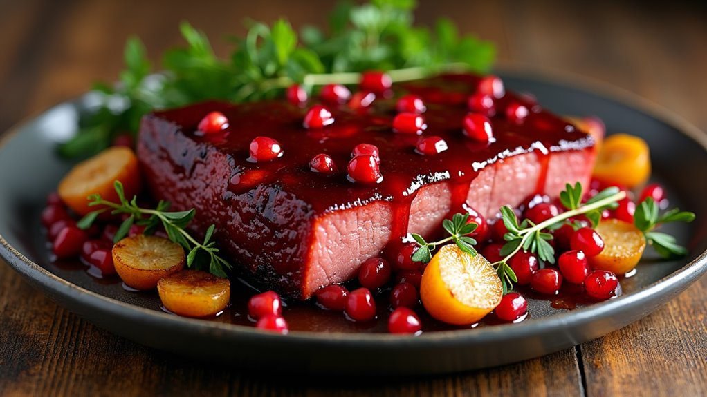 savory fruit infused pork dish