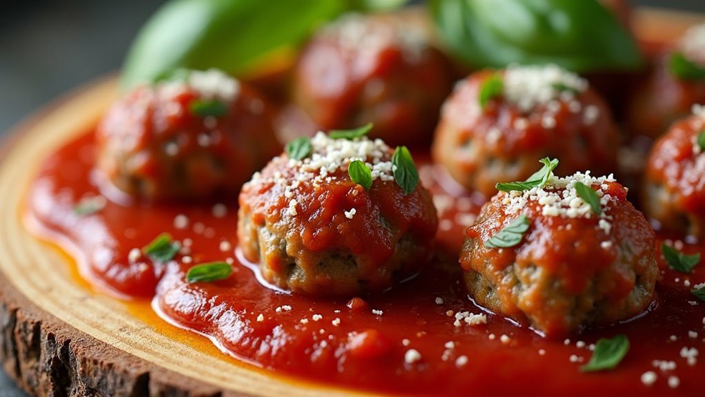 savory mini meatballs dish