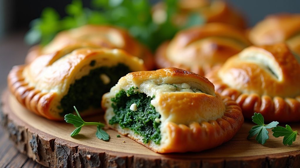 savory spinach feta pastries