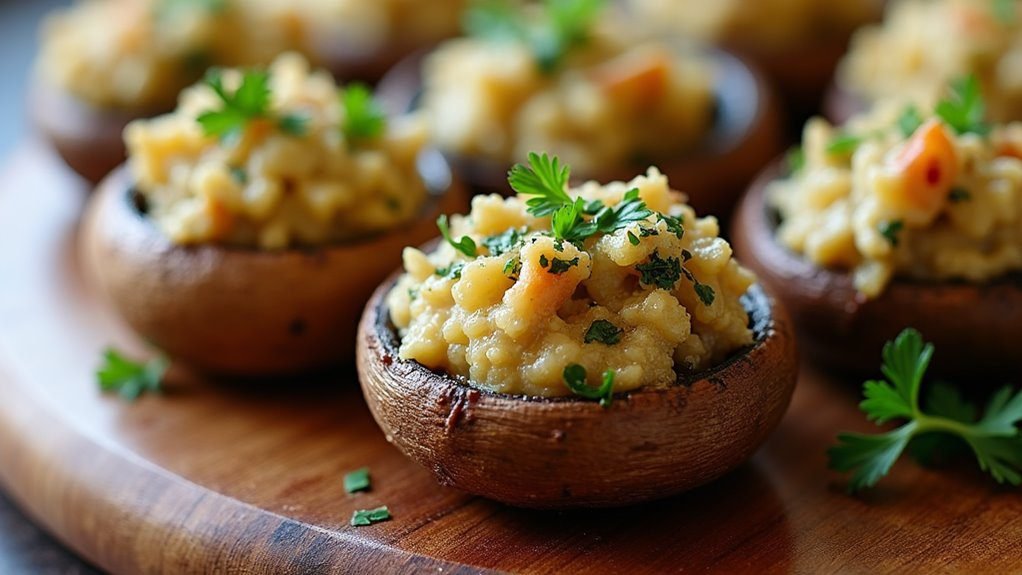 savory stuffed mushroom appetizer